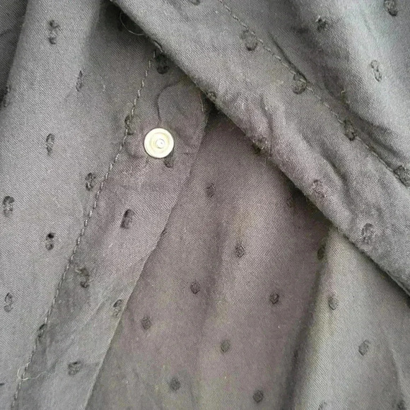 H&M Size 0 V-Neck Swiss Dot Batwing Bloise - Picture 6 of 8